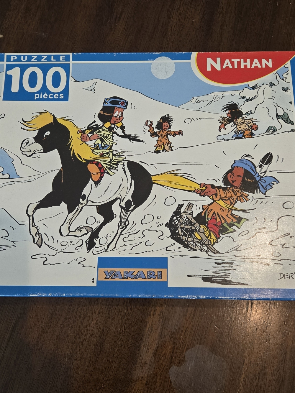 Nathan Yakari 100-Piece Puzzle with Blue, Black, Yellow, White and Red